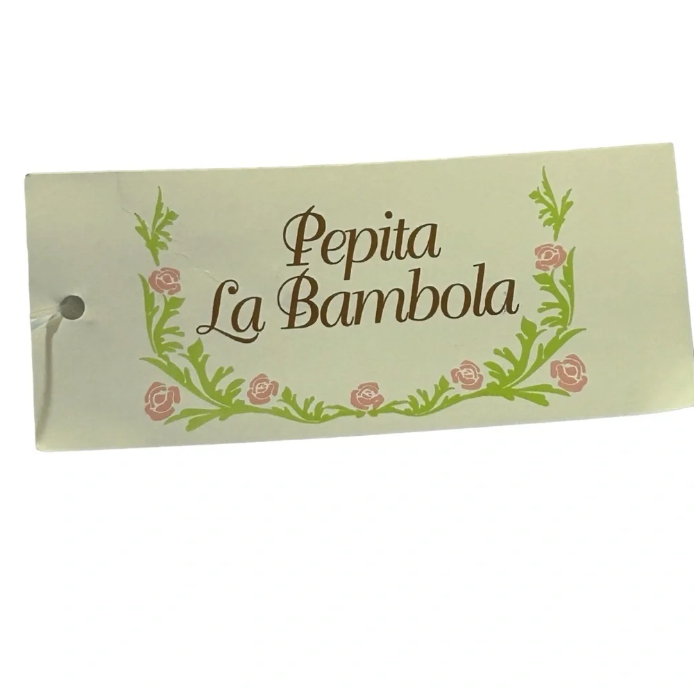 Vintage Pepita La Bambola A-Line Hip Hugger Stretch Floral Print Skirt NWT